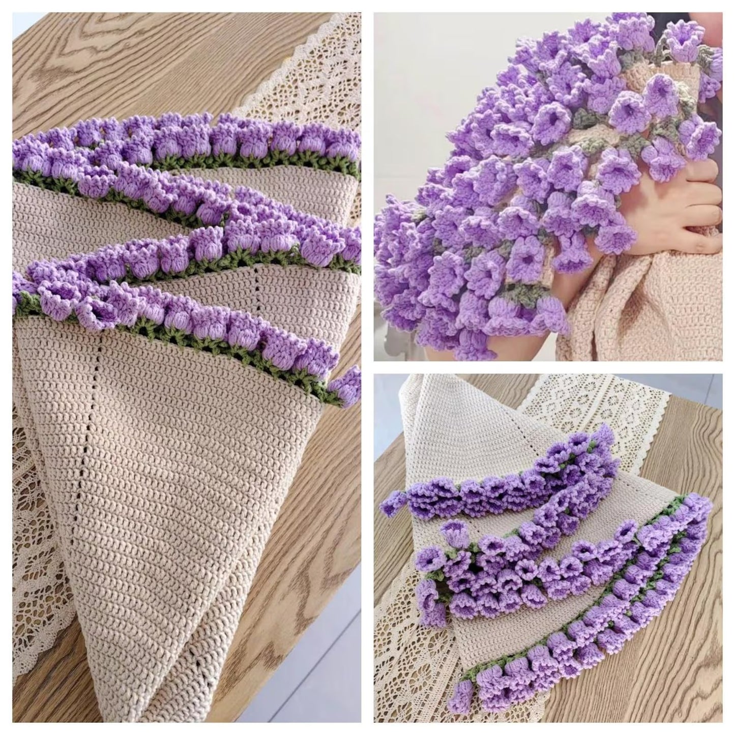 Trendy Garden Lily Decor Blanket Crochet Pattern