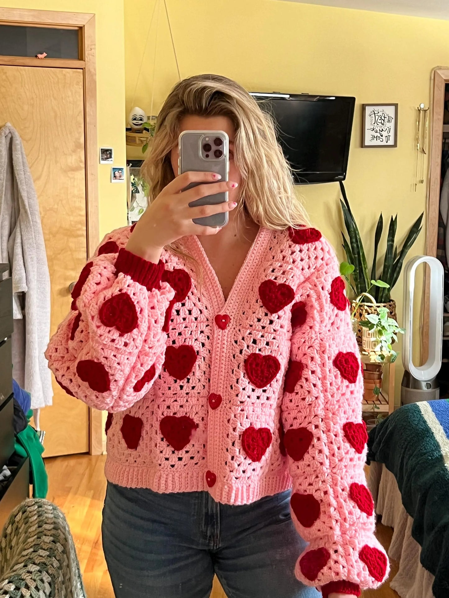 Patchwork Symbol Cardigan Advanced Crochet Pattern