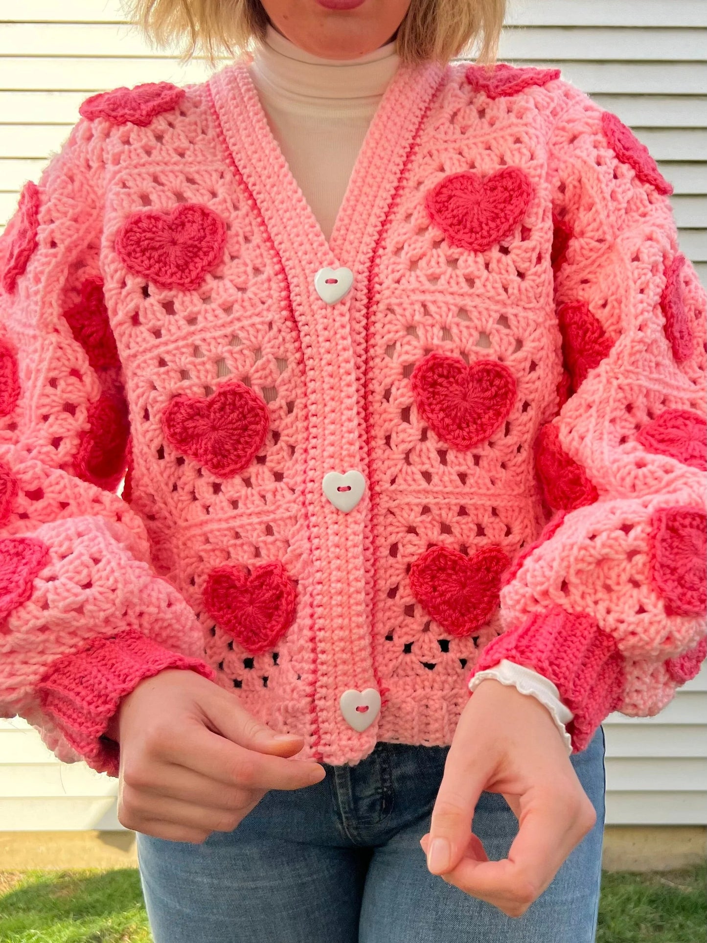Patchwork Symbol Cardigan Advanced Crochet Pattern