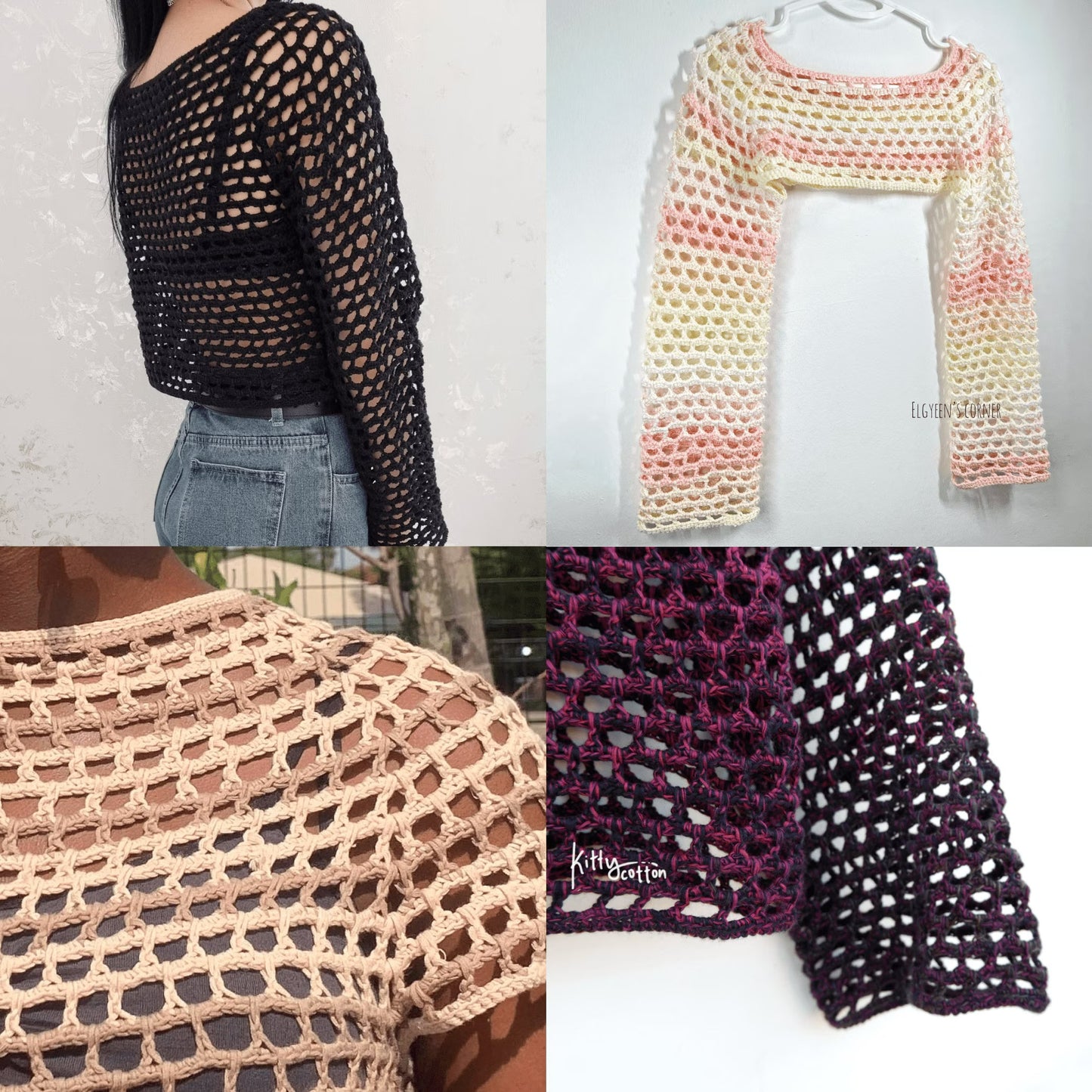 Trendy Net Sweater Crochet Pattern