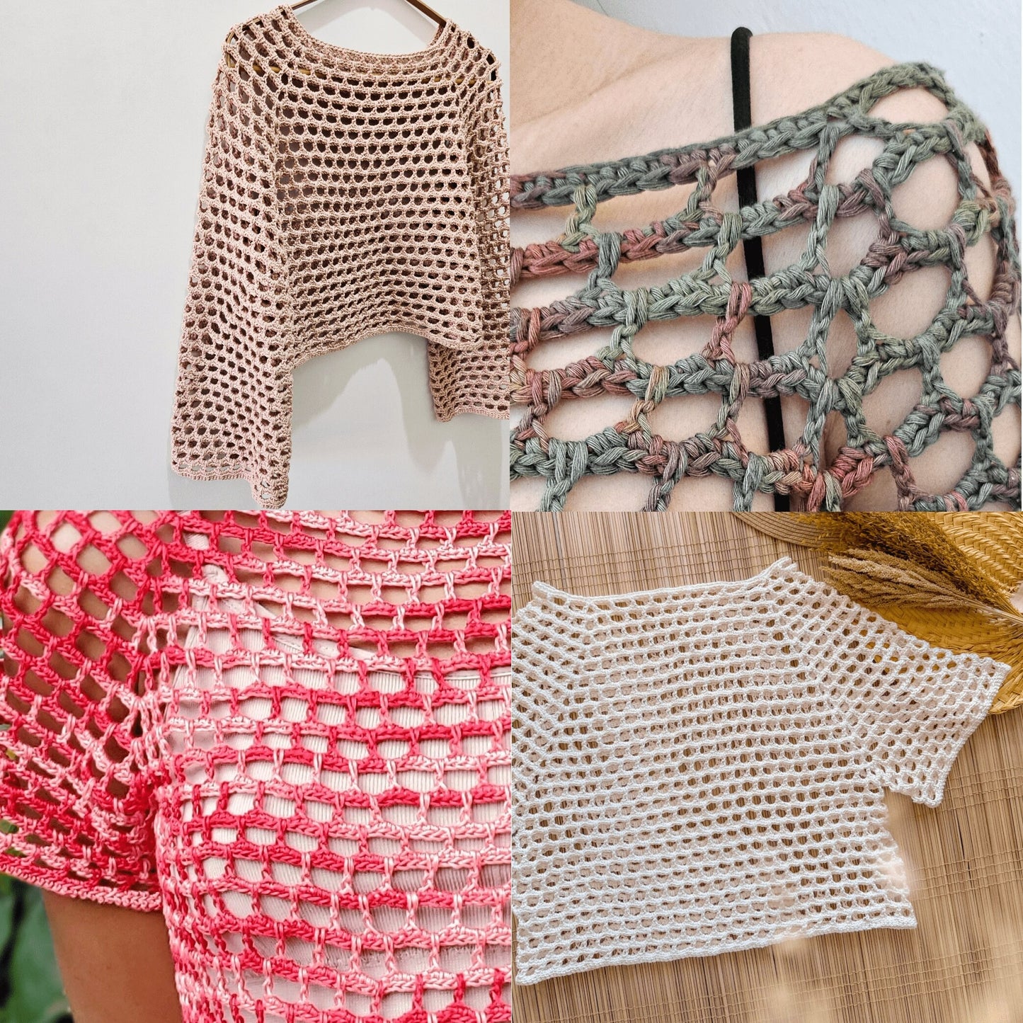 Trendy Net Sweater Crochet Pattern