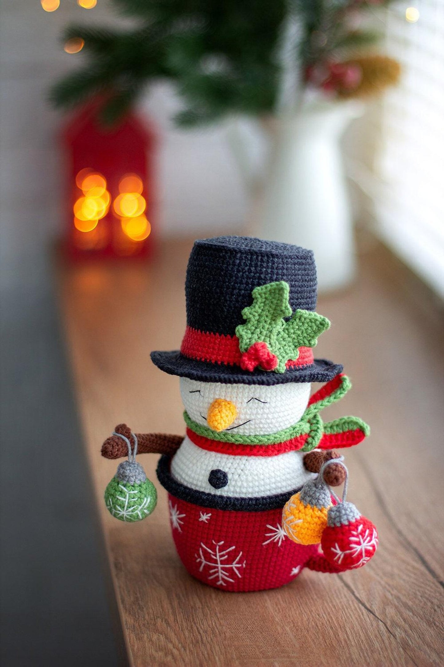 Snowman in Mug Crochet Pattern