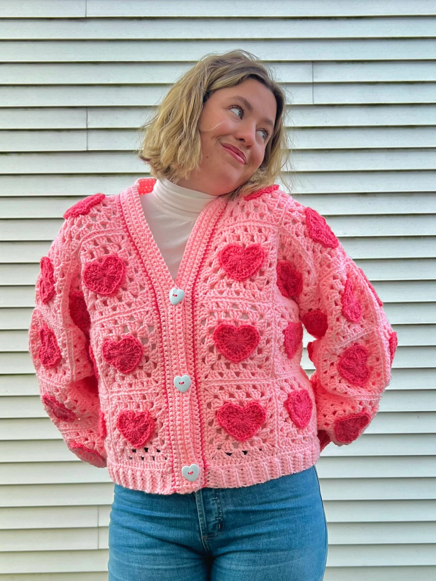 Patchwork Symbol Cardigan Advanced Crochet Pattern