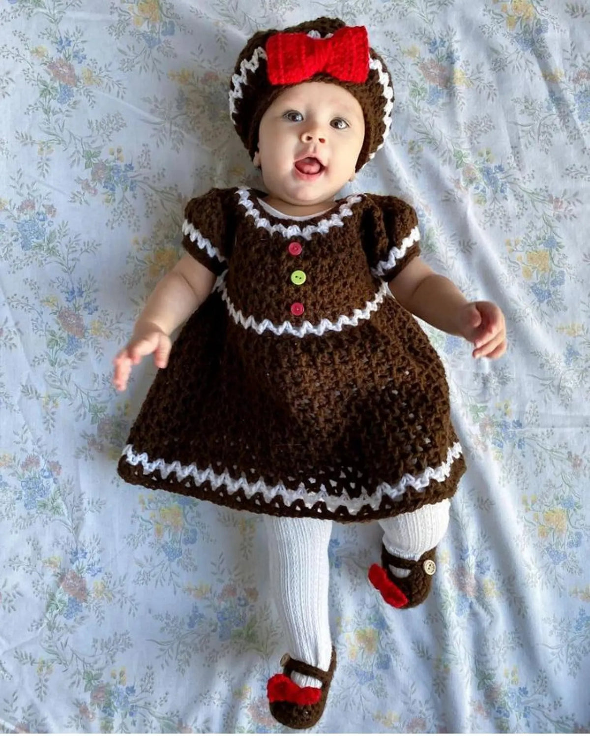 Festive Holiday Girl's Dress Crochet Pattern