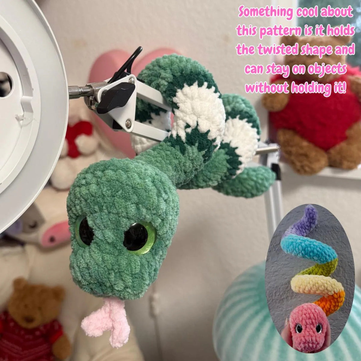 Easy Curved Serpent Amigurumi Crochet Pattern