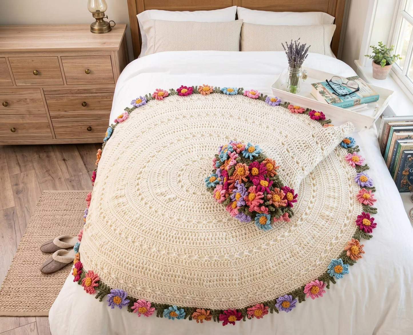 Trendy Garden Escape Decor Blanket Crochet Pattern