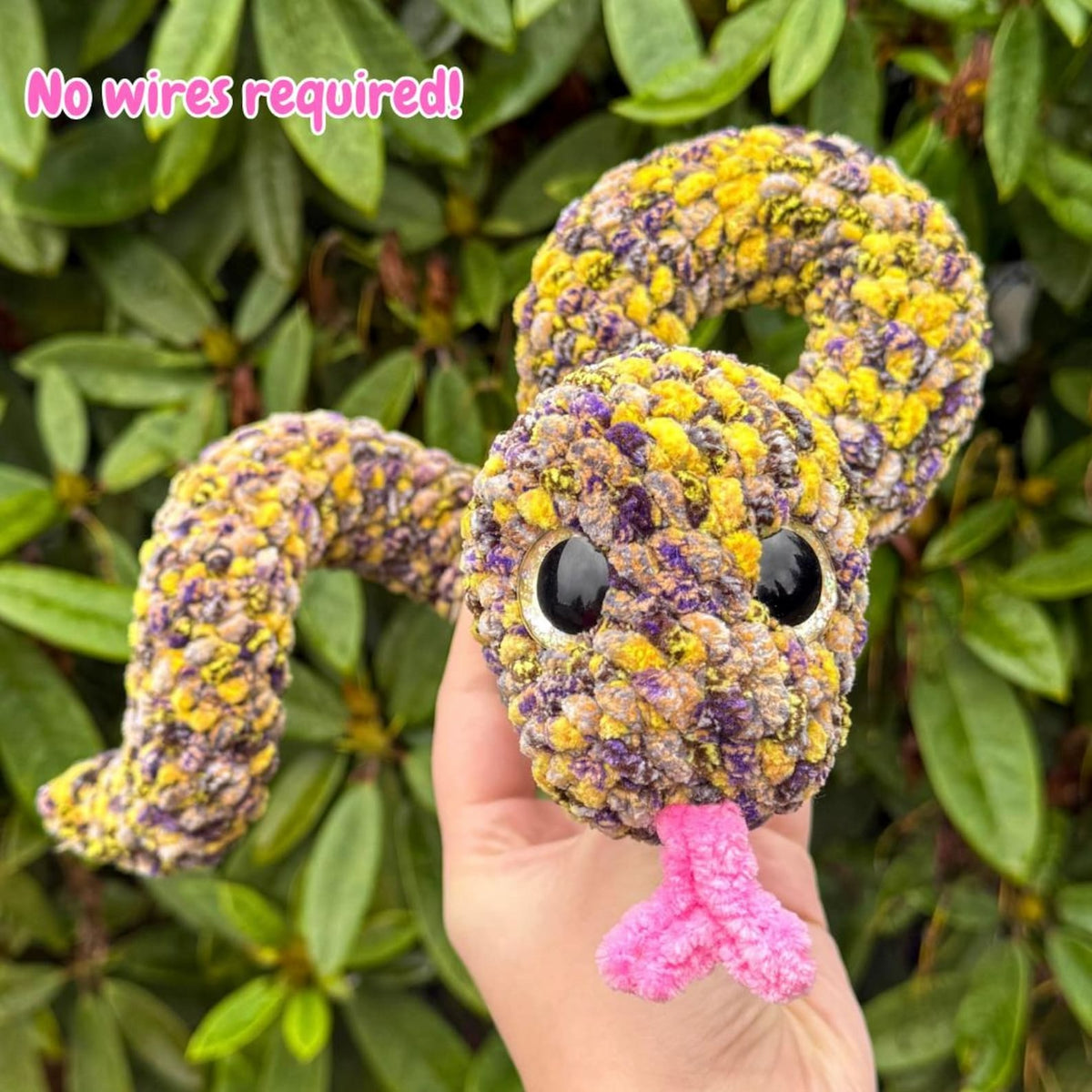 Easy Curved Serpent Amigurumi Crochet Pattern