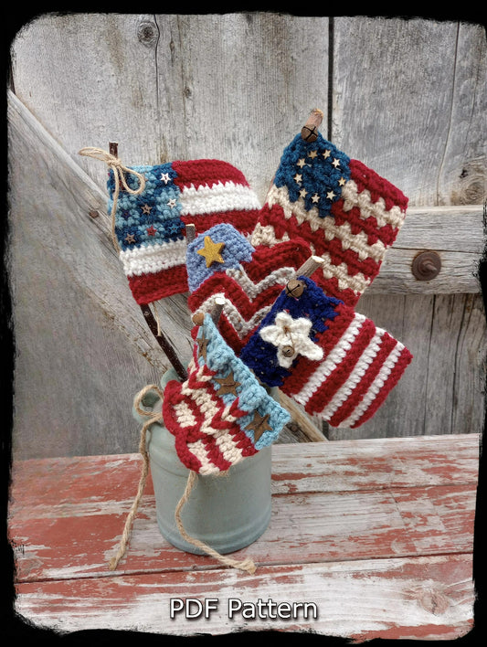 Patriotic Flags Crochet Pattern