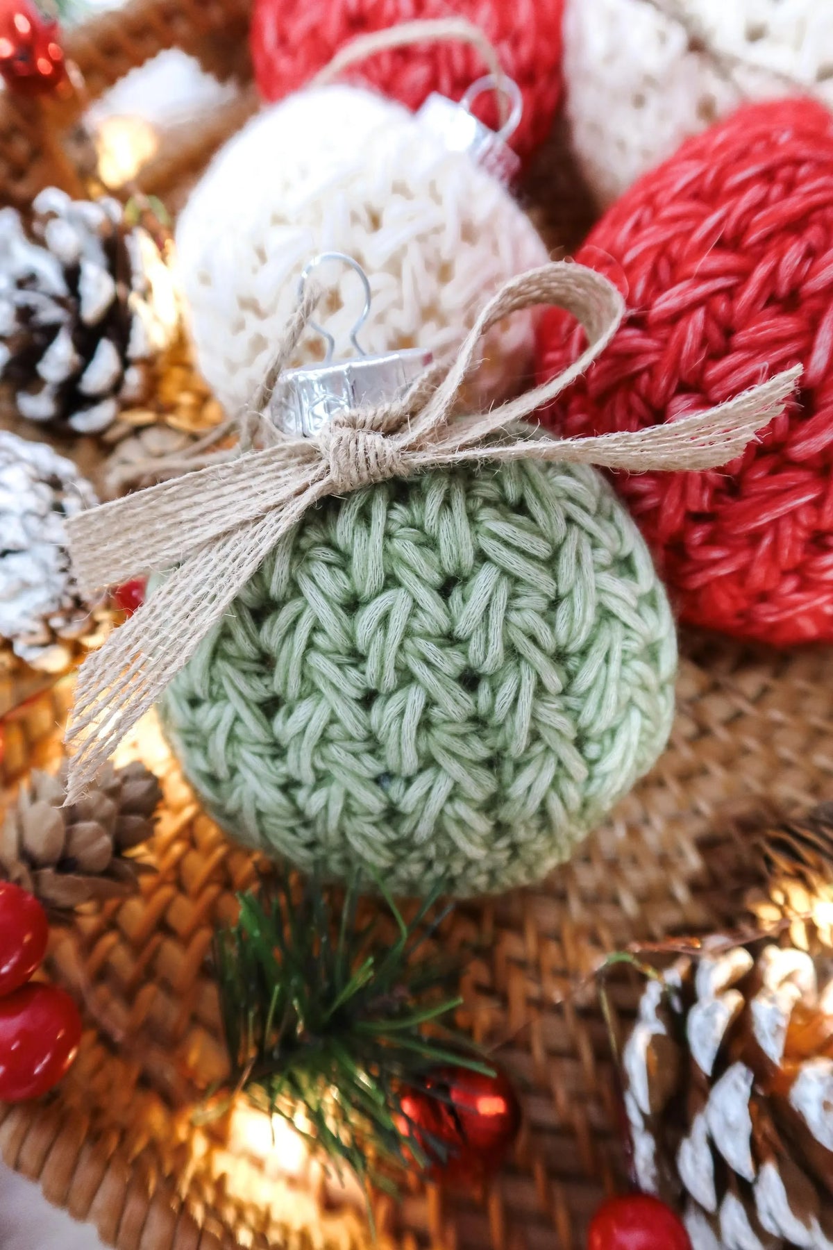 Textured Festive Bauble Crochet Pattern