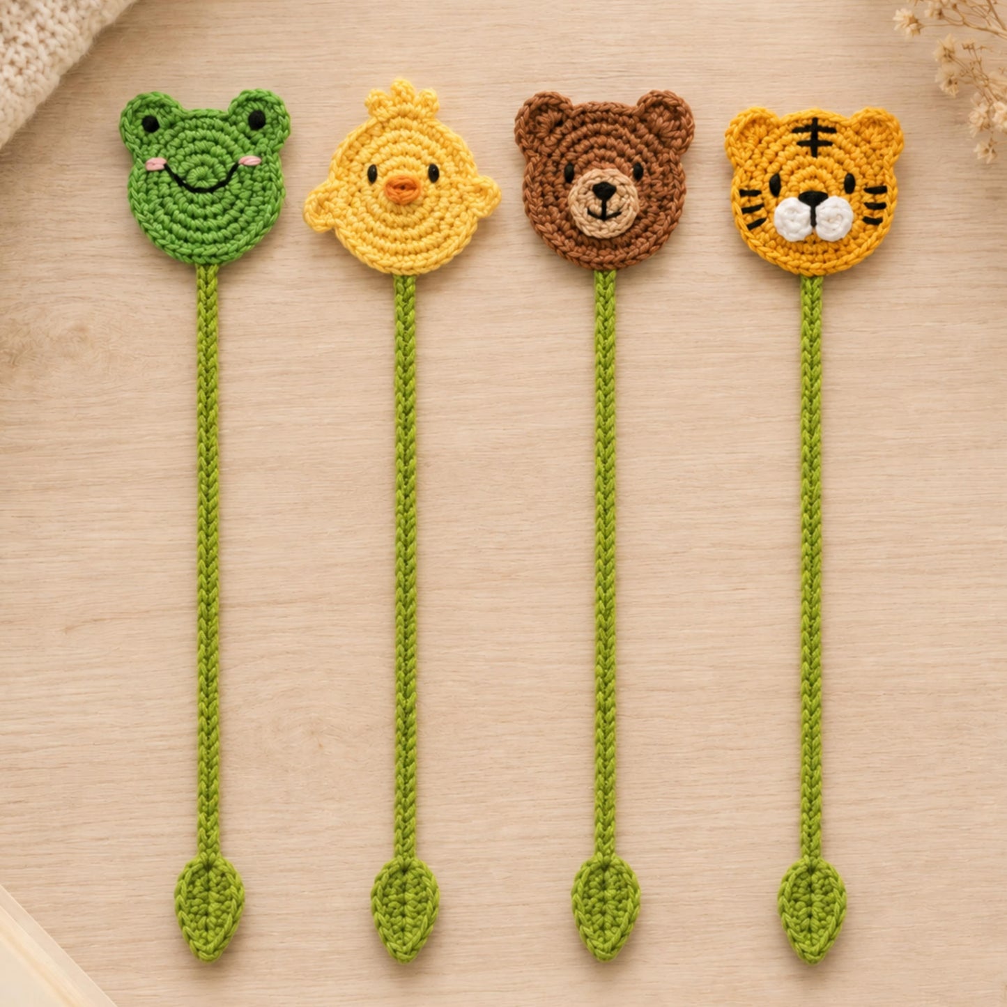 Nature Friends Reading Marker Crochet Pattern