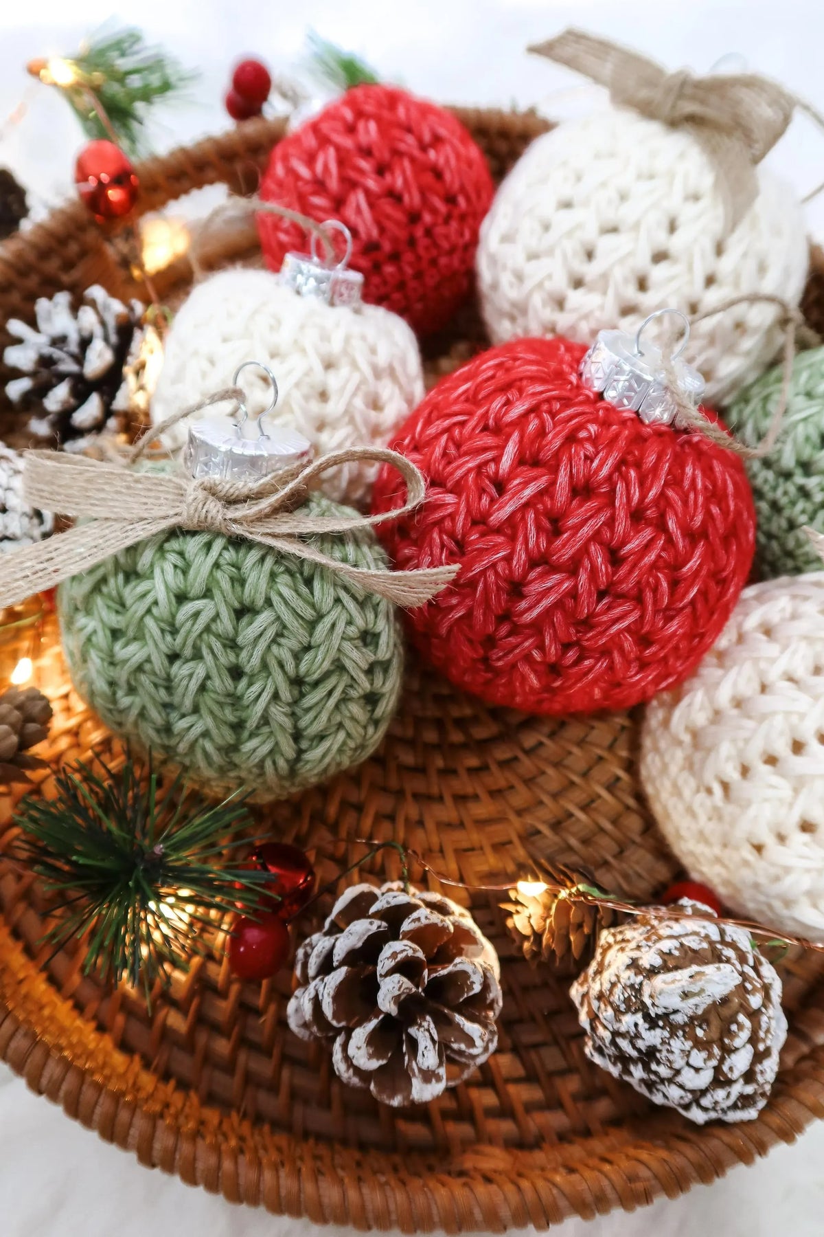 Textured Festive Bauble Crochet Pattern