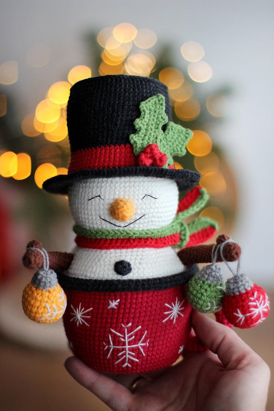 Snowman in Mug Crochet Pattern