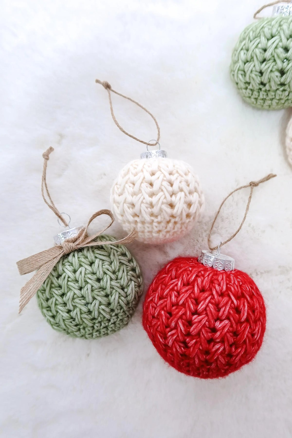 Textured Festive Bauble Crochet Pattern