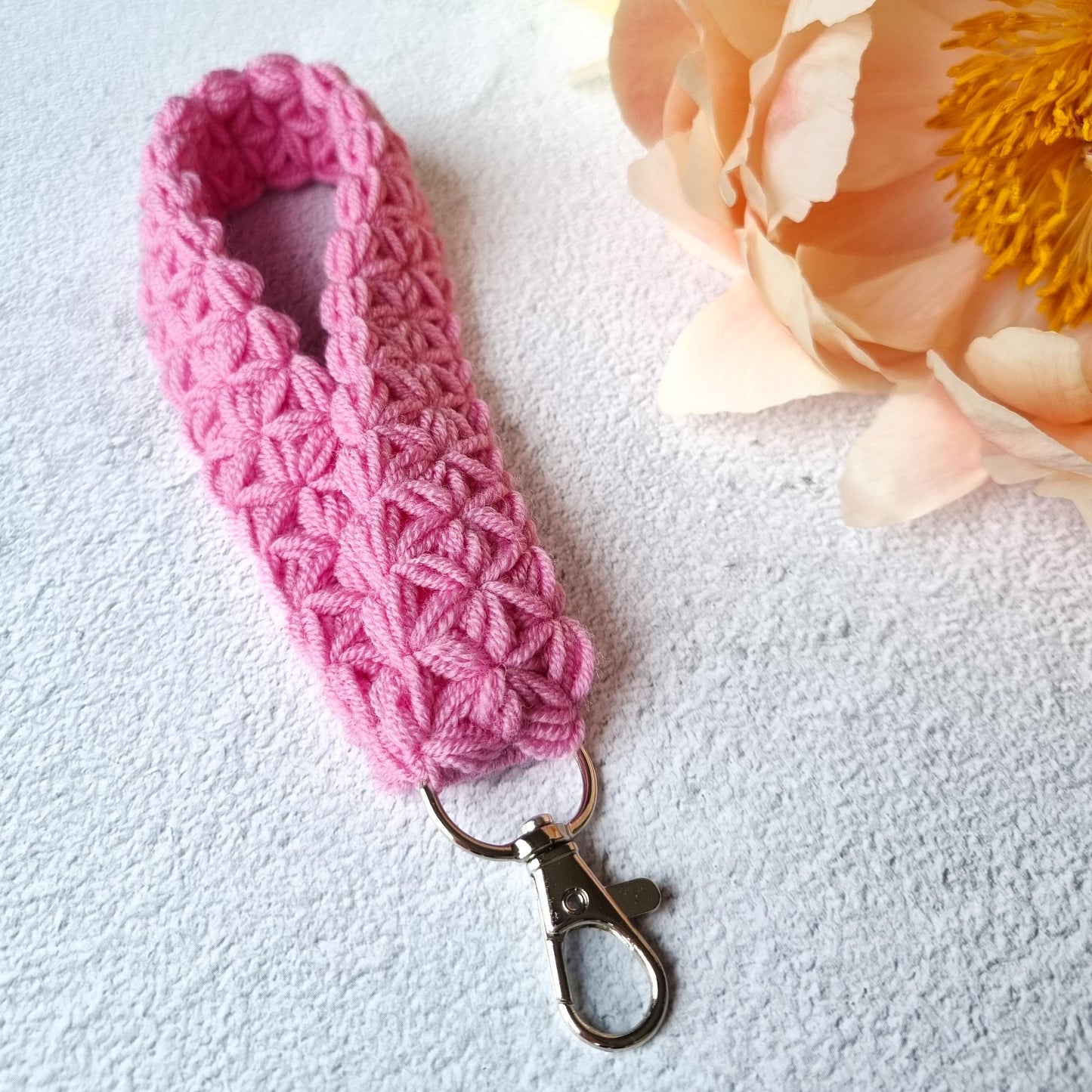 Textured Key Leash Easy Crochet Pattern