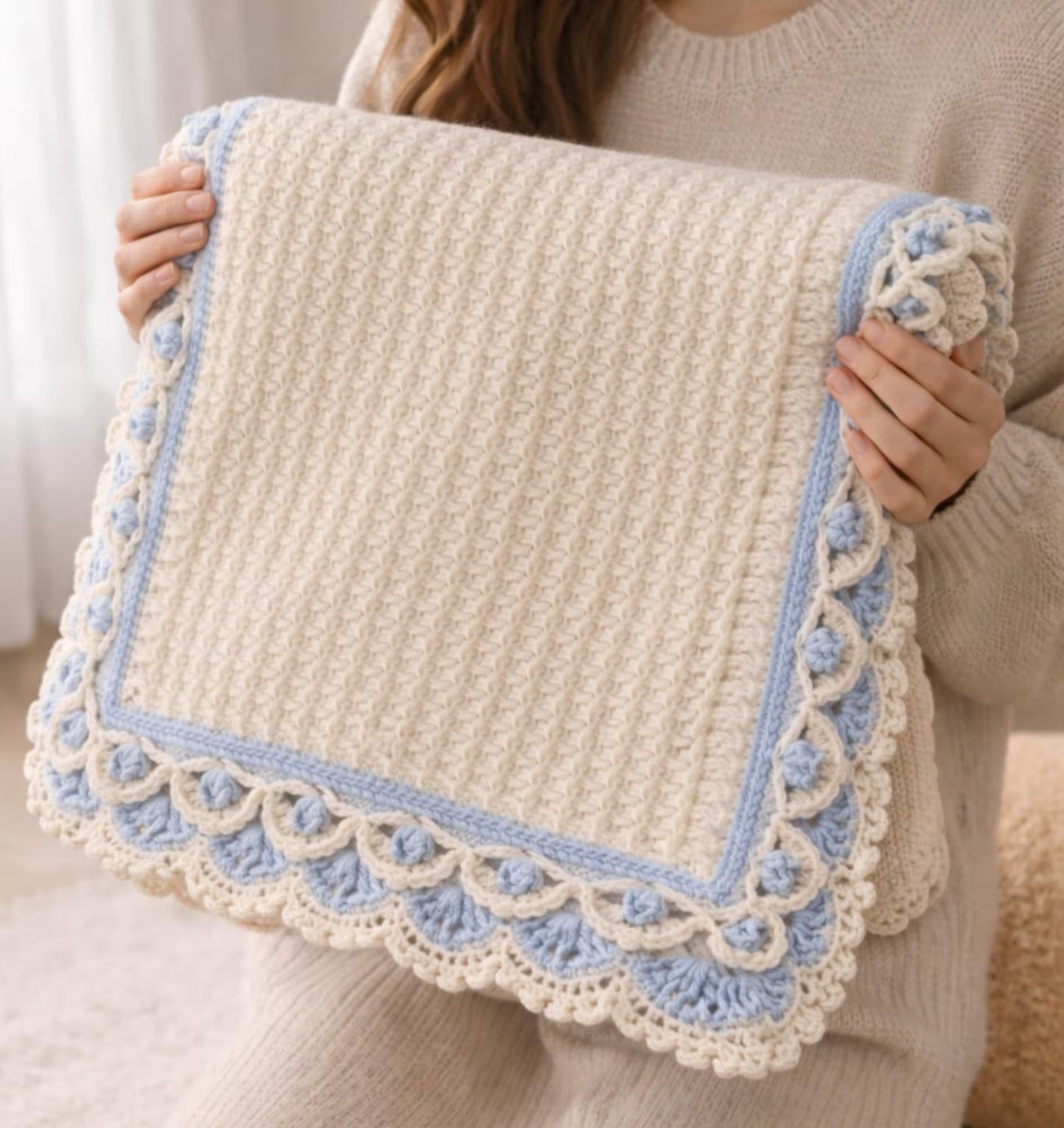 Classic Bordered Blanket Crochet Pattern