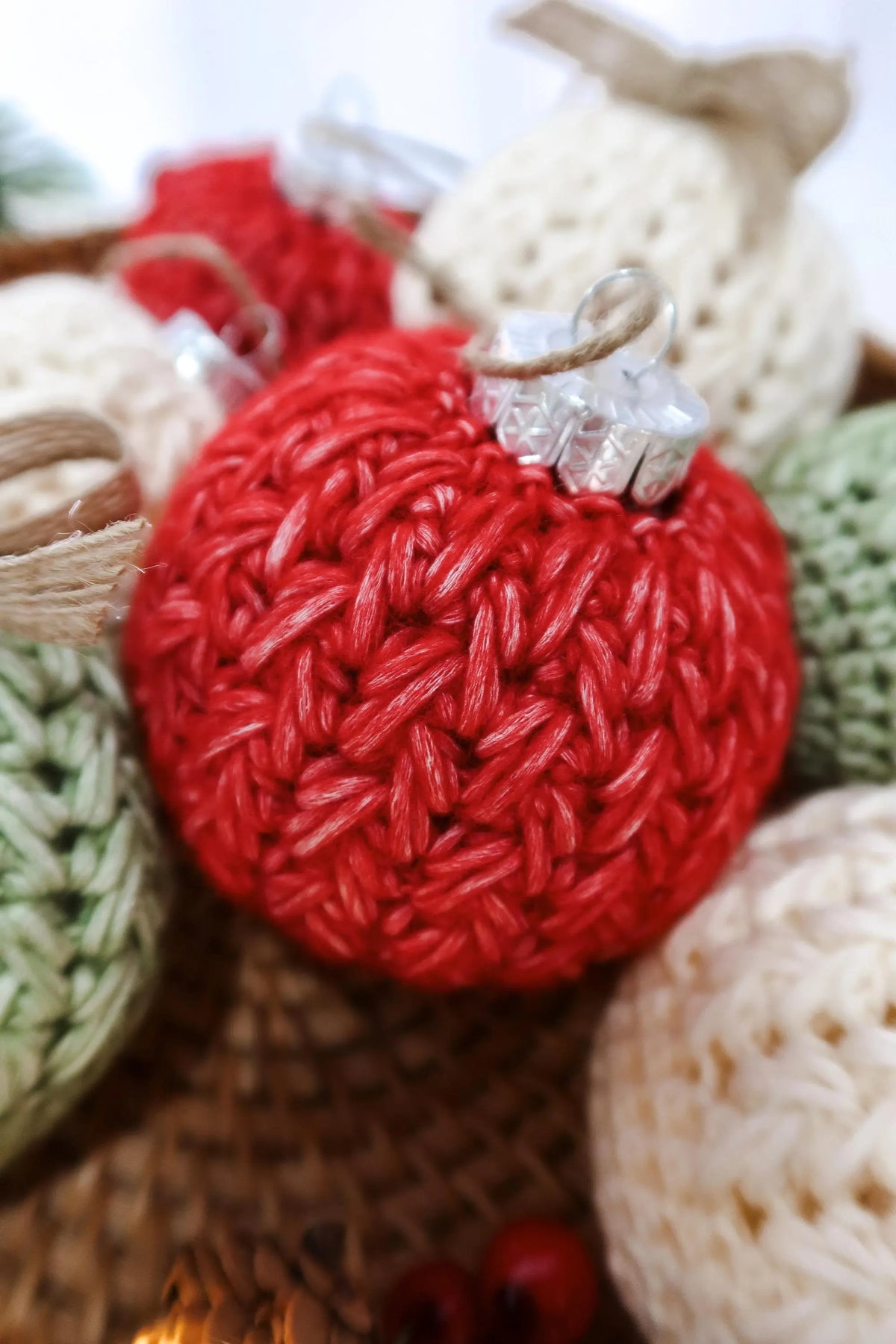 Textured Festive Bauble Crochet Pattern