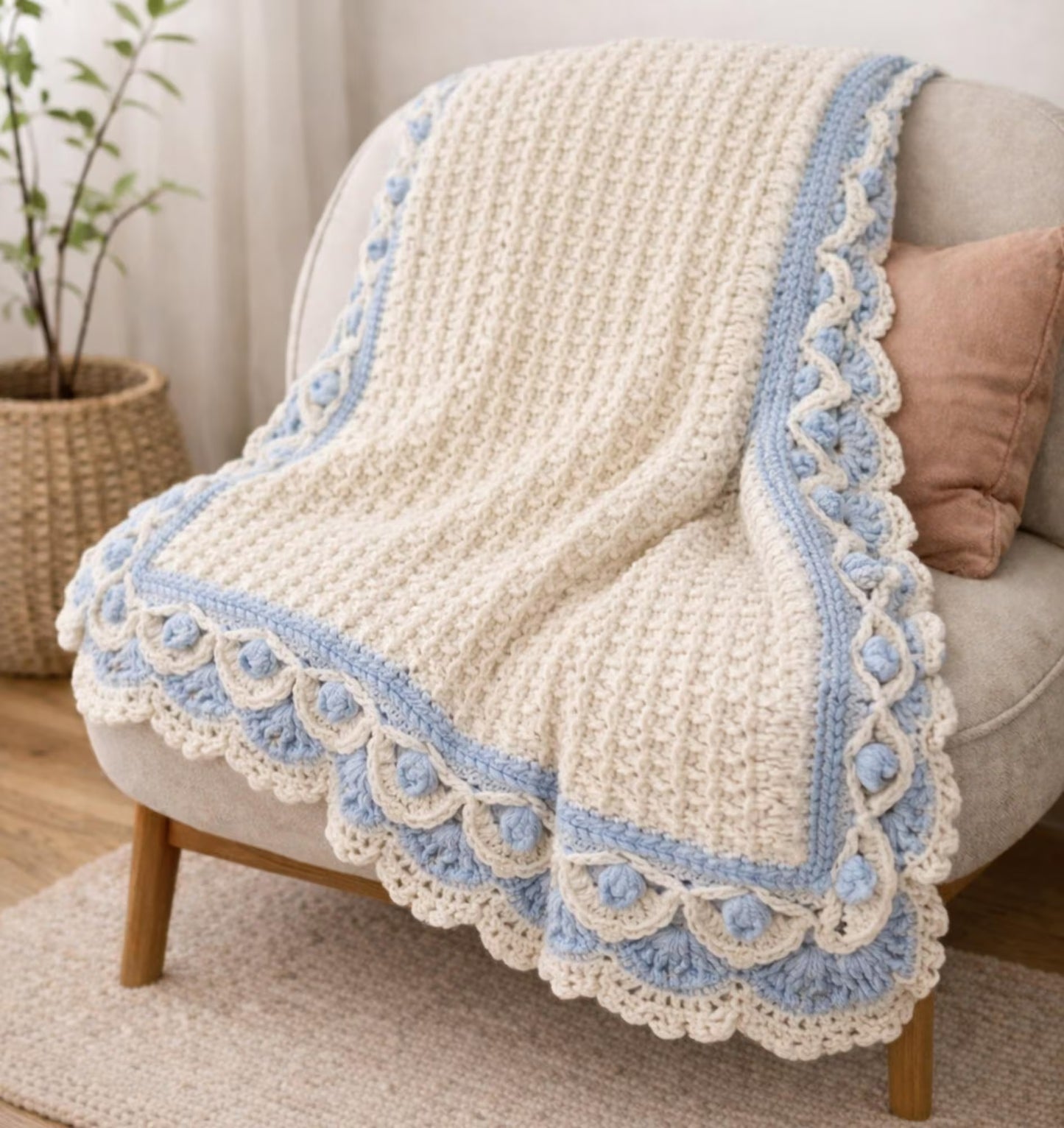 Classic Bordered Blanket Crochet Pattern