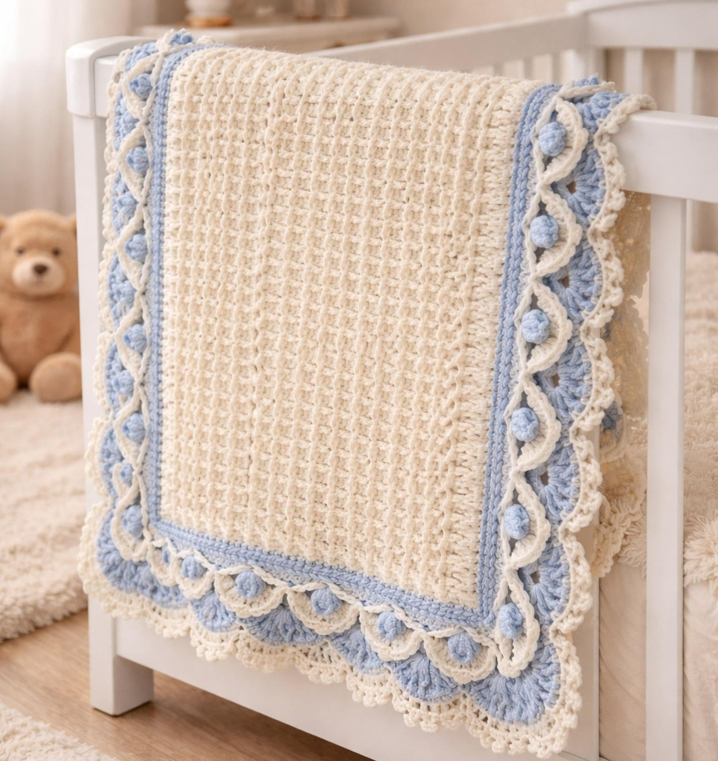 Classic Bordered Blanket Crochet Pattern
