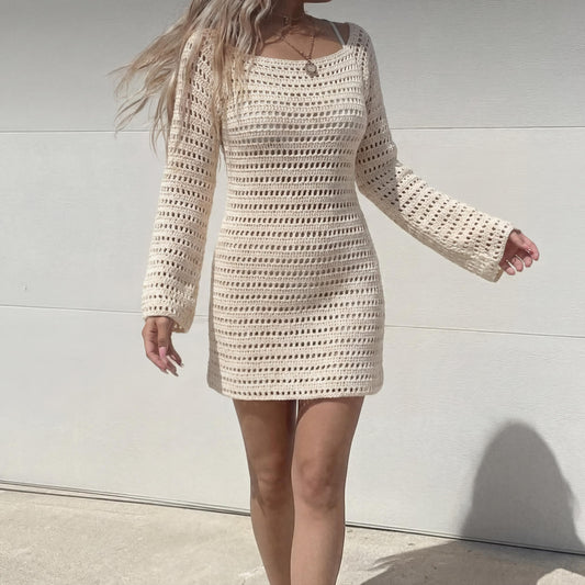 Lightweight Seaside Mesh Dress Crochet Pattern