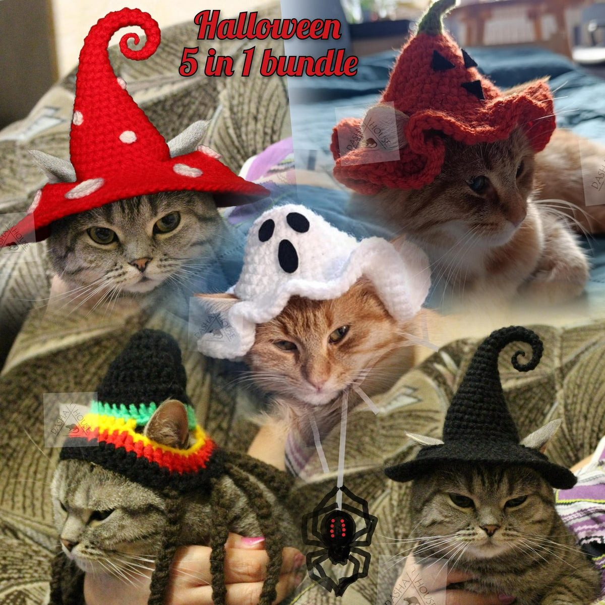 Spellcaster Cat Witch Hat Crochet Pattern