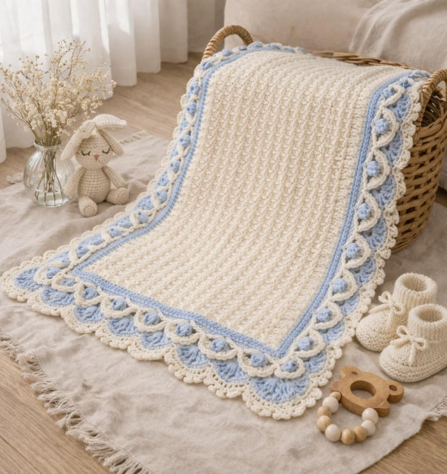 Classic Bordered Blanket Crochet Pattern
