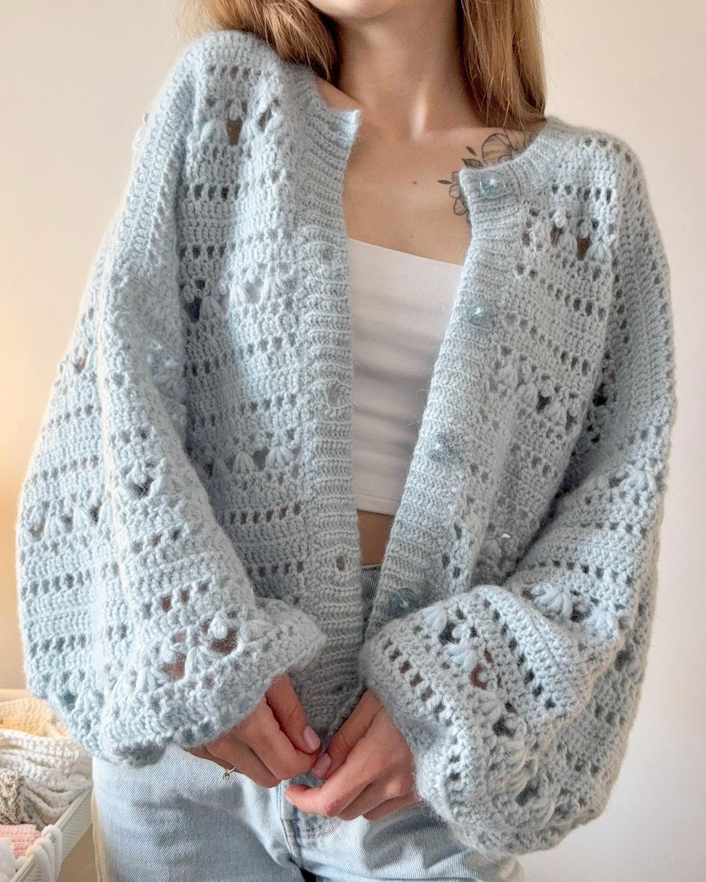 Chic Lace Cardigan Crochet Pattern