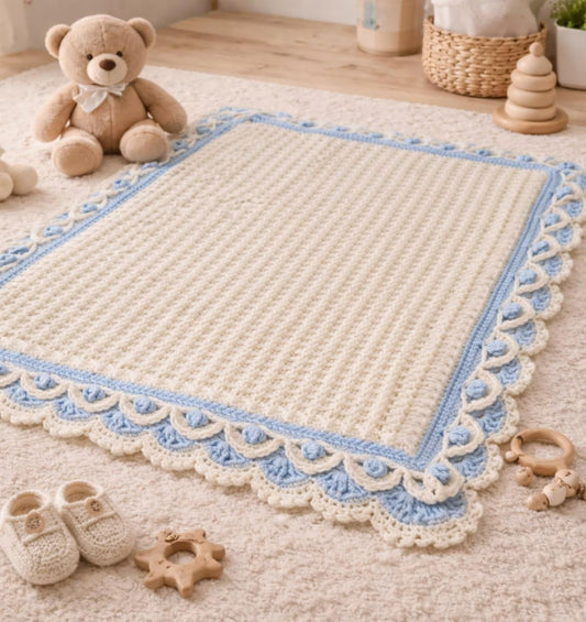 Classic Bordered Blanket Crochet Pattern