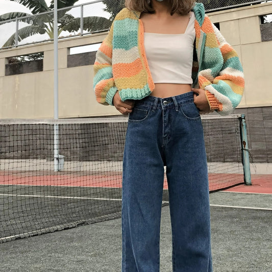 Bold Colorblock Longline Cardigan Crochet Pattern