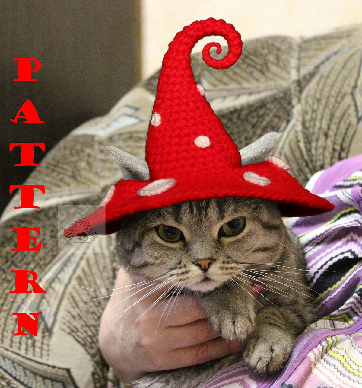 Spellcaster Cat Witch Hat Crochet Pattern