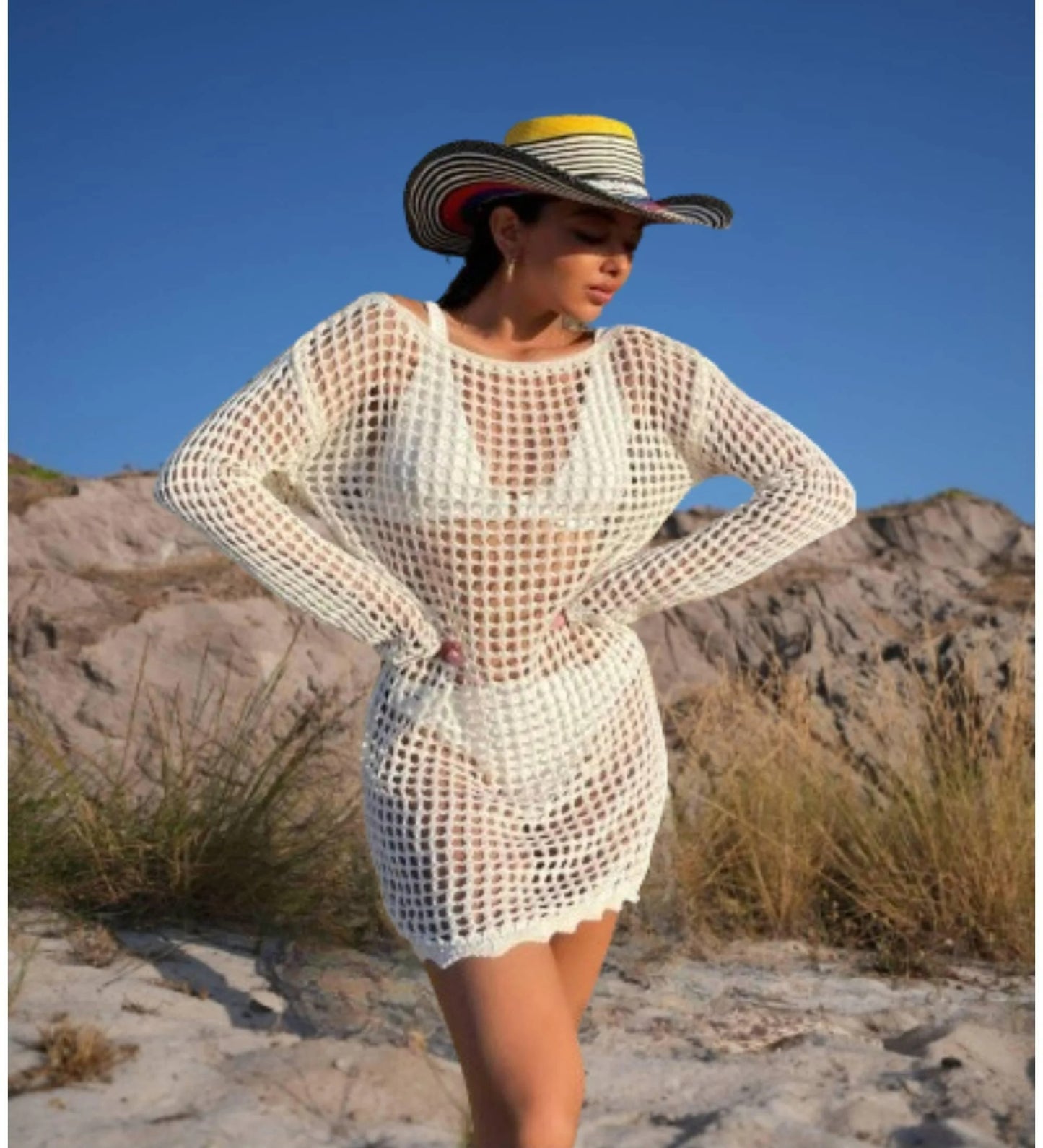 Sunlit Mesh Coverup Crochet Pattern