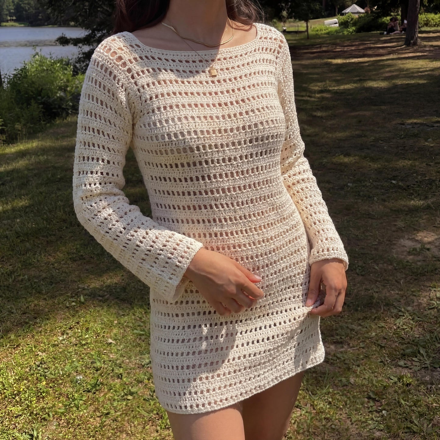 Lightweight Seaside Mesh Dress Crochet Pattern