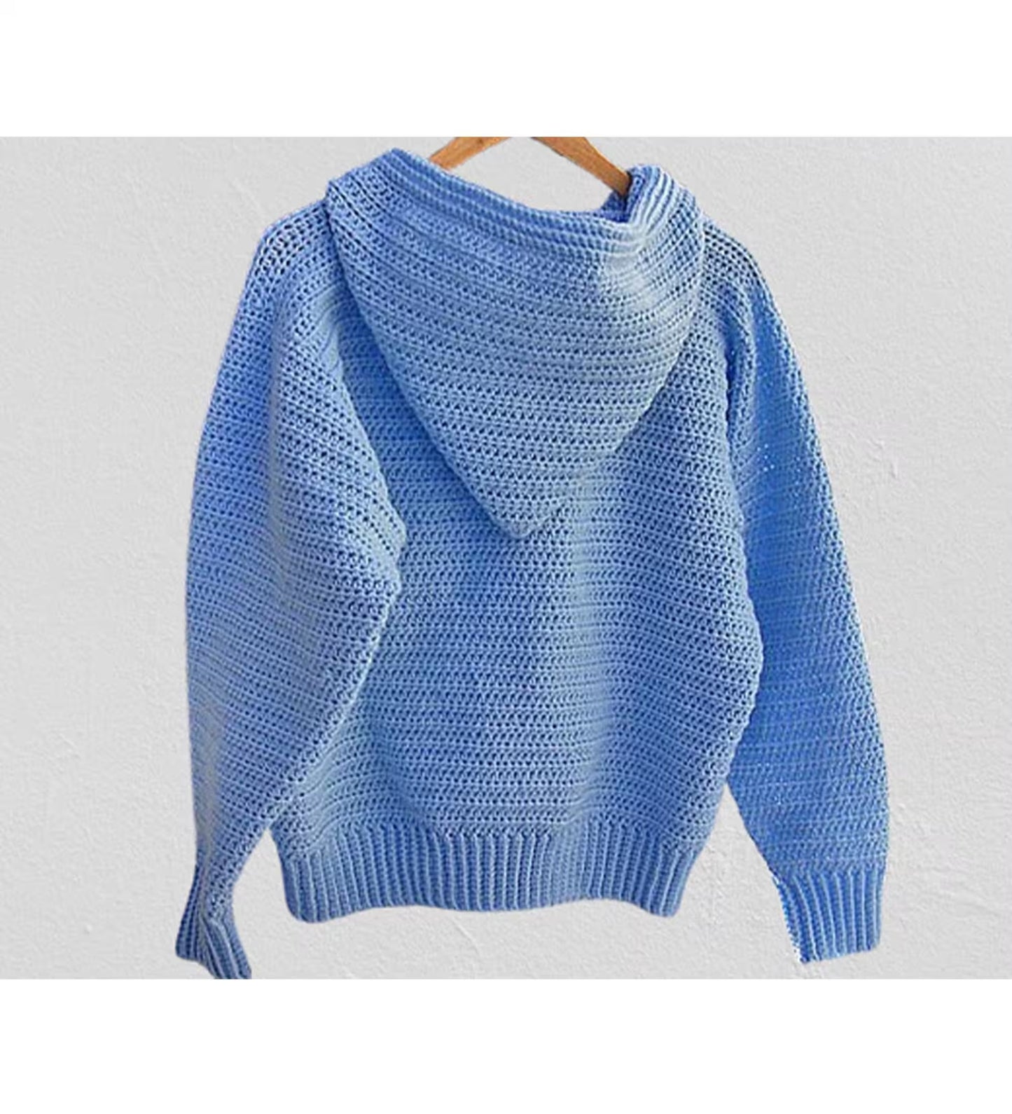 Relaxed Hooded Pullover Crochet Pattern