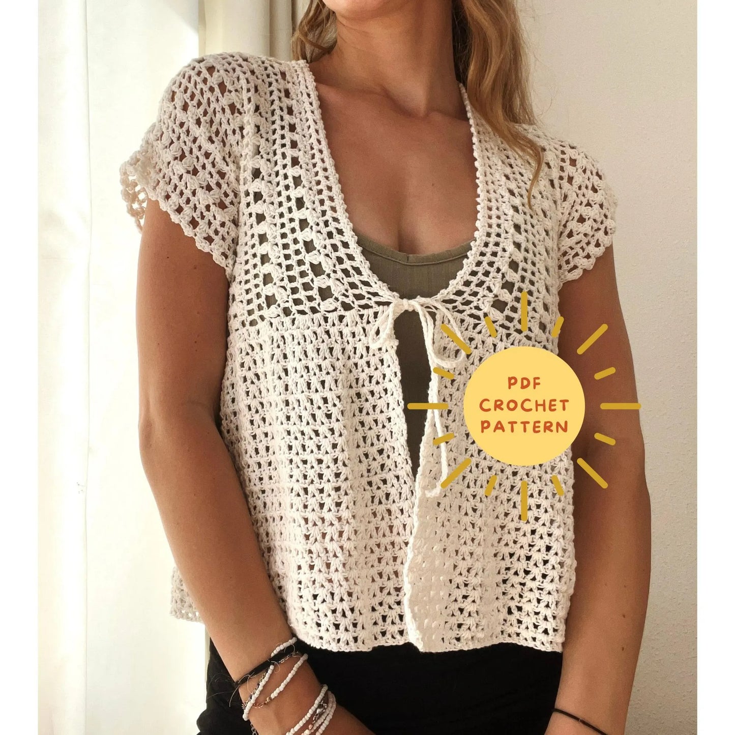 Short Sleeve Summer Cardigan Crochet Pattern