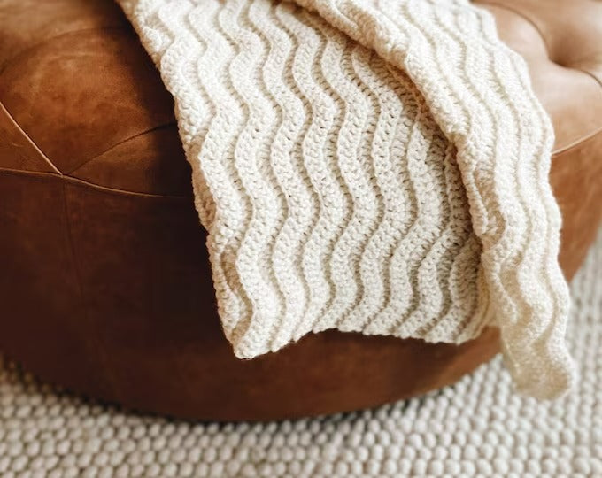 Soft Undulating Texture Throw Crochet Pattern