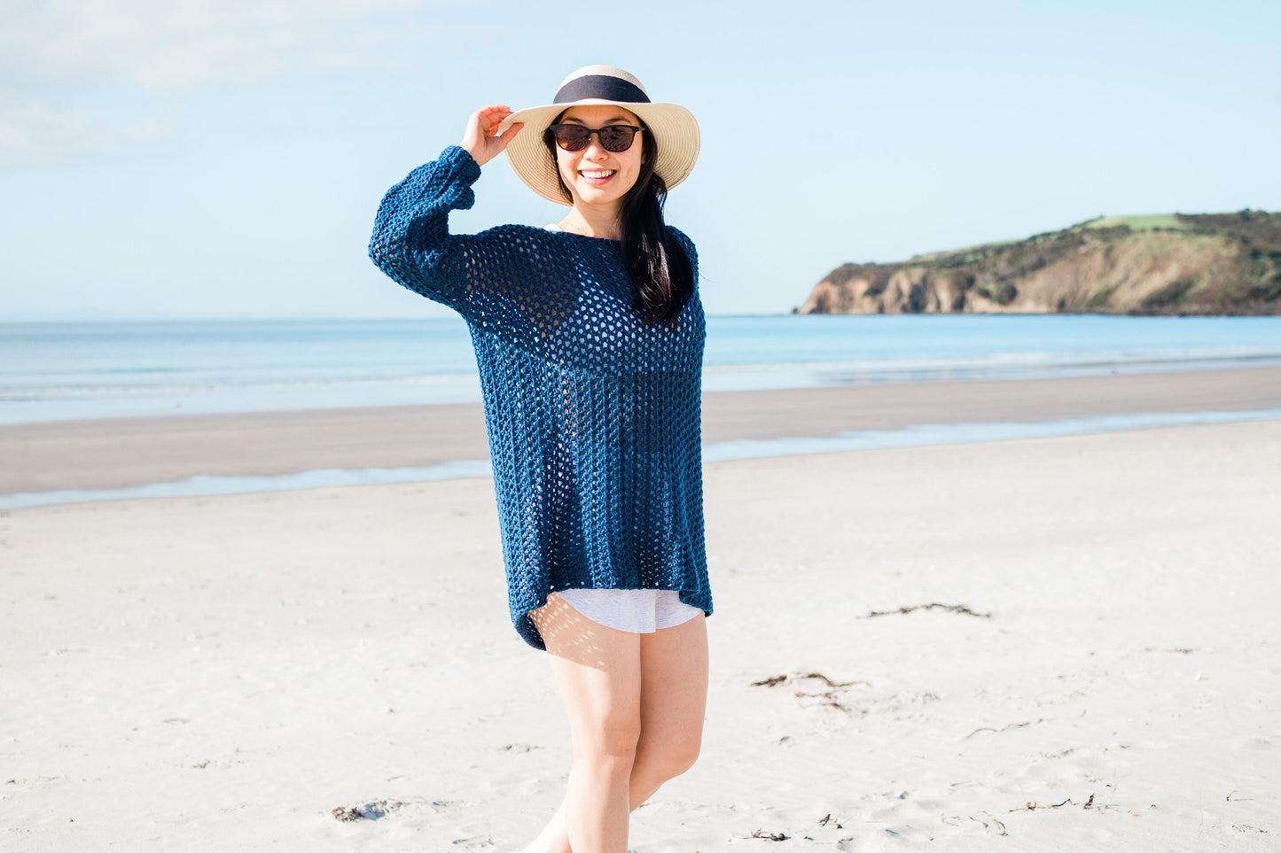 Breezy Coastal Openwork Pullover Crochet Pattern