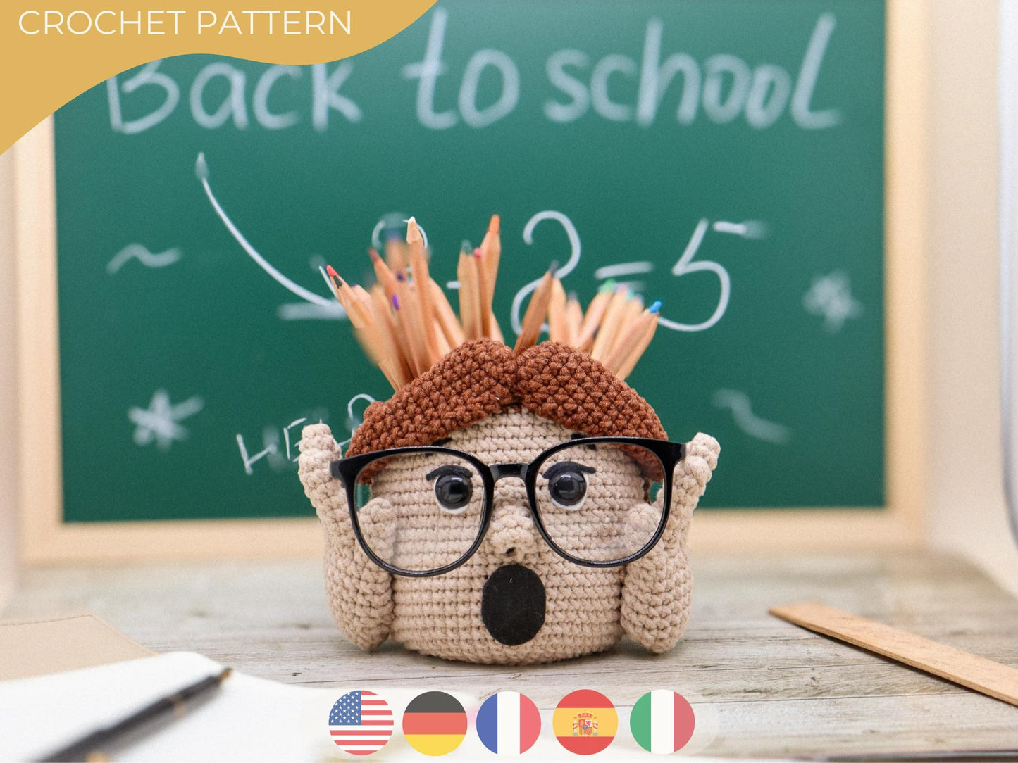 Classroom Desk Caddy Crochet Pattern