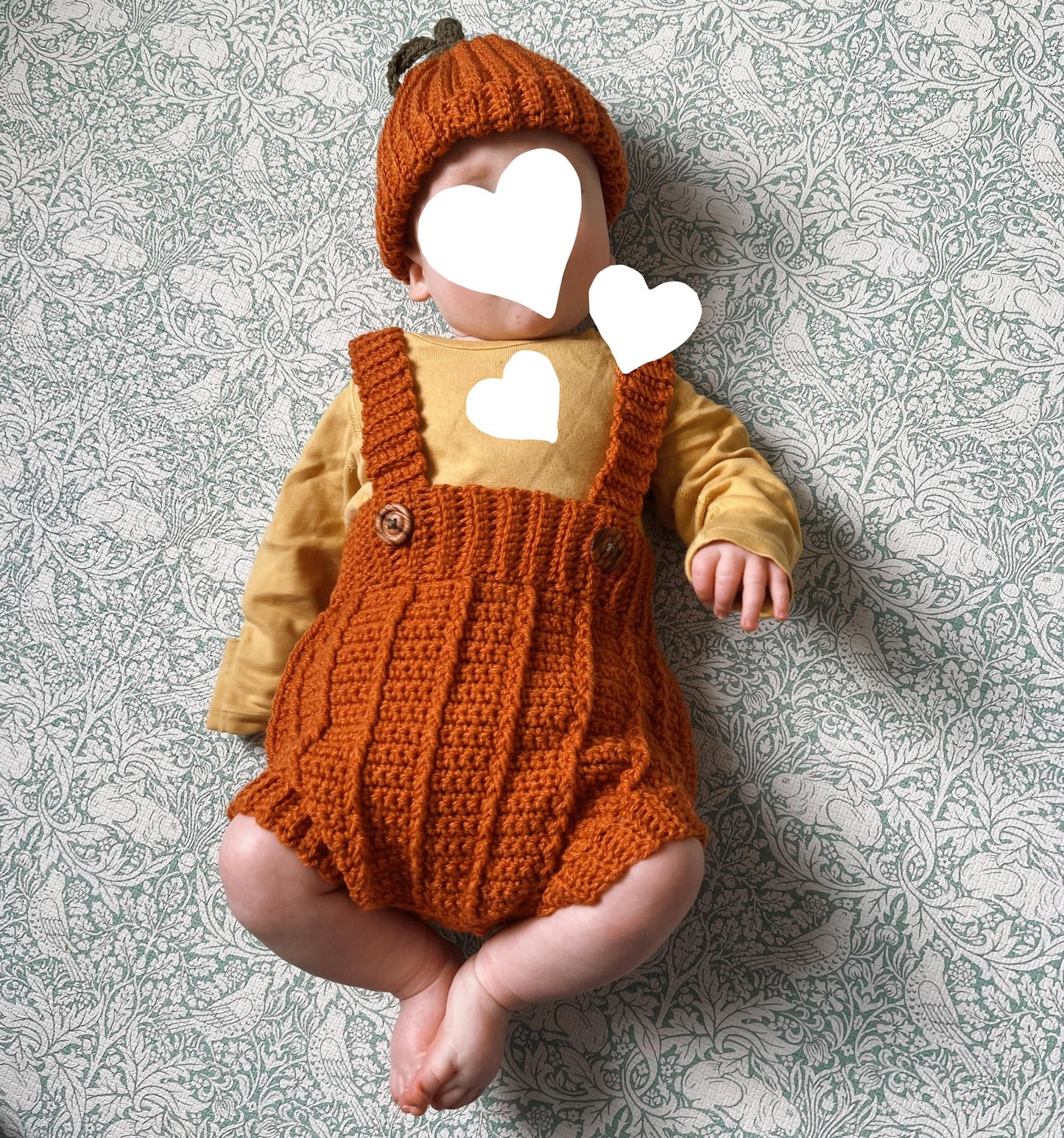 Autumn Harvest Infant Romper Set Crochet Pattern