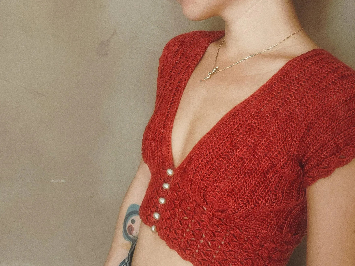 Arla Deep Neck Top Crochet Pattern