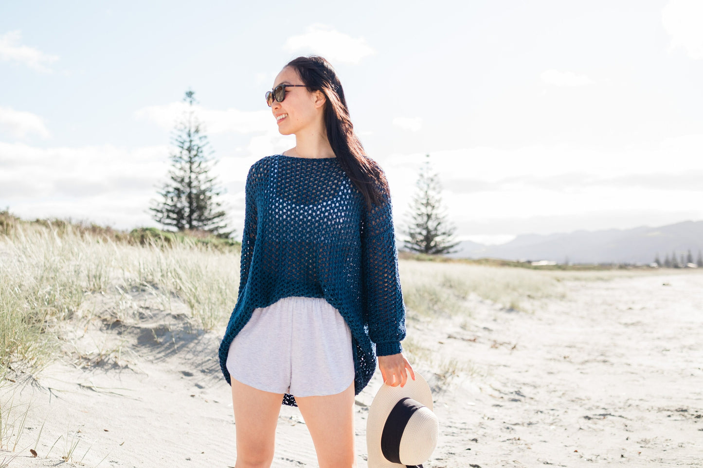 Breezy Coastal Openwork Pullover Crochet Pattern