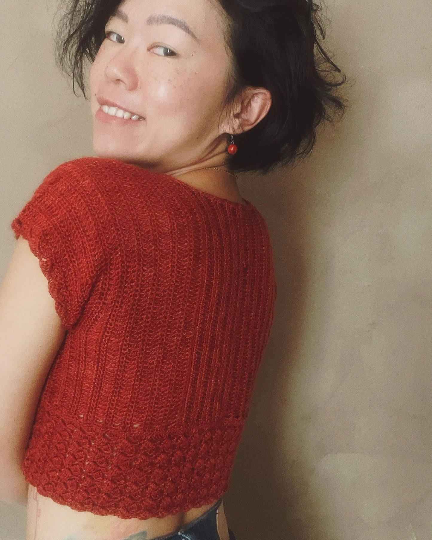 Arla Deep Neck Top Crochet Pattern