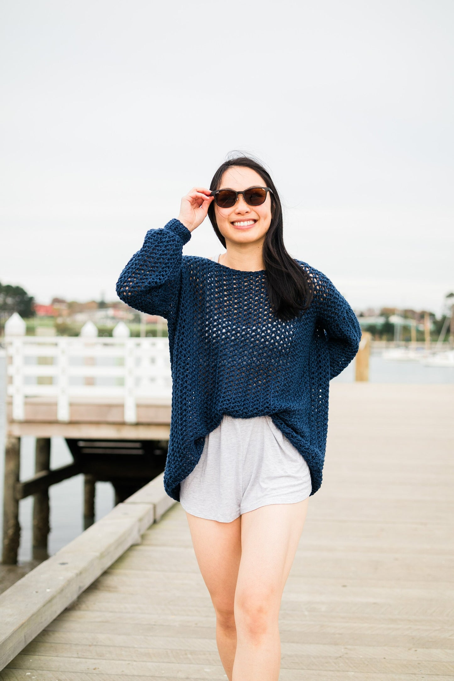 Breezy Coastal Openwork Pullover Crochet Pattern