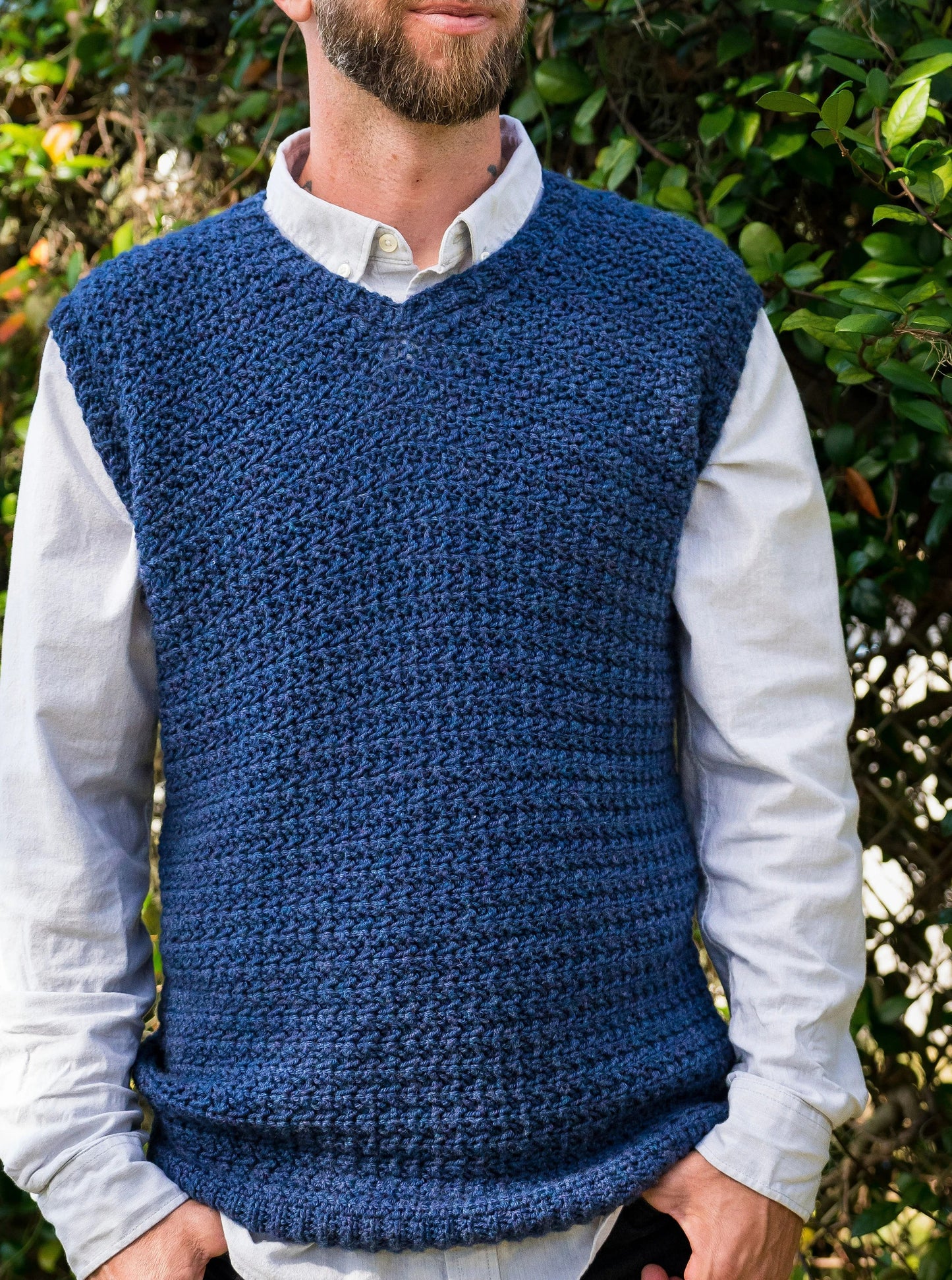 Modern Deep Neck Sleeveless Layer Crochet Pattern
