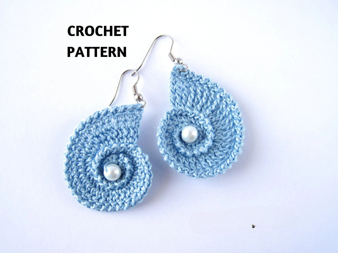 Coastal Seashell Earring Crochet Pattern