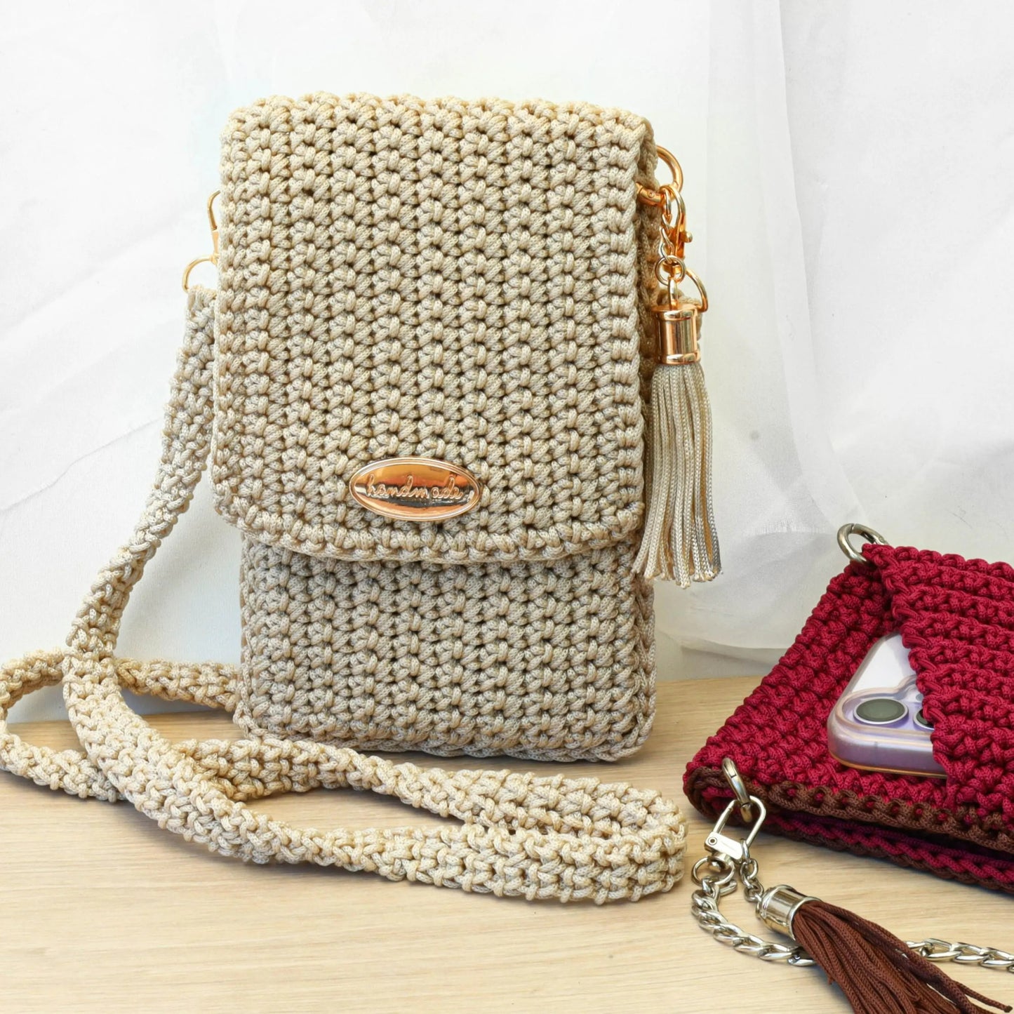 Crochet Crossbody Phone Purse