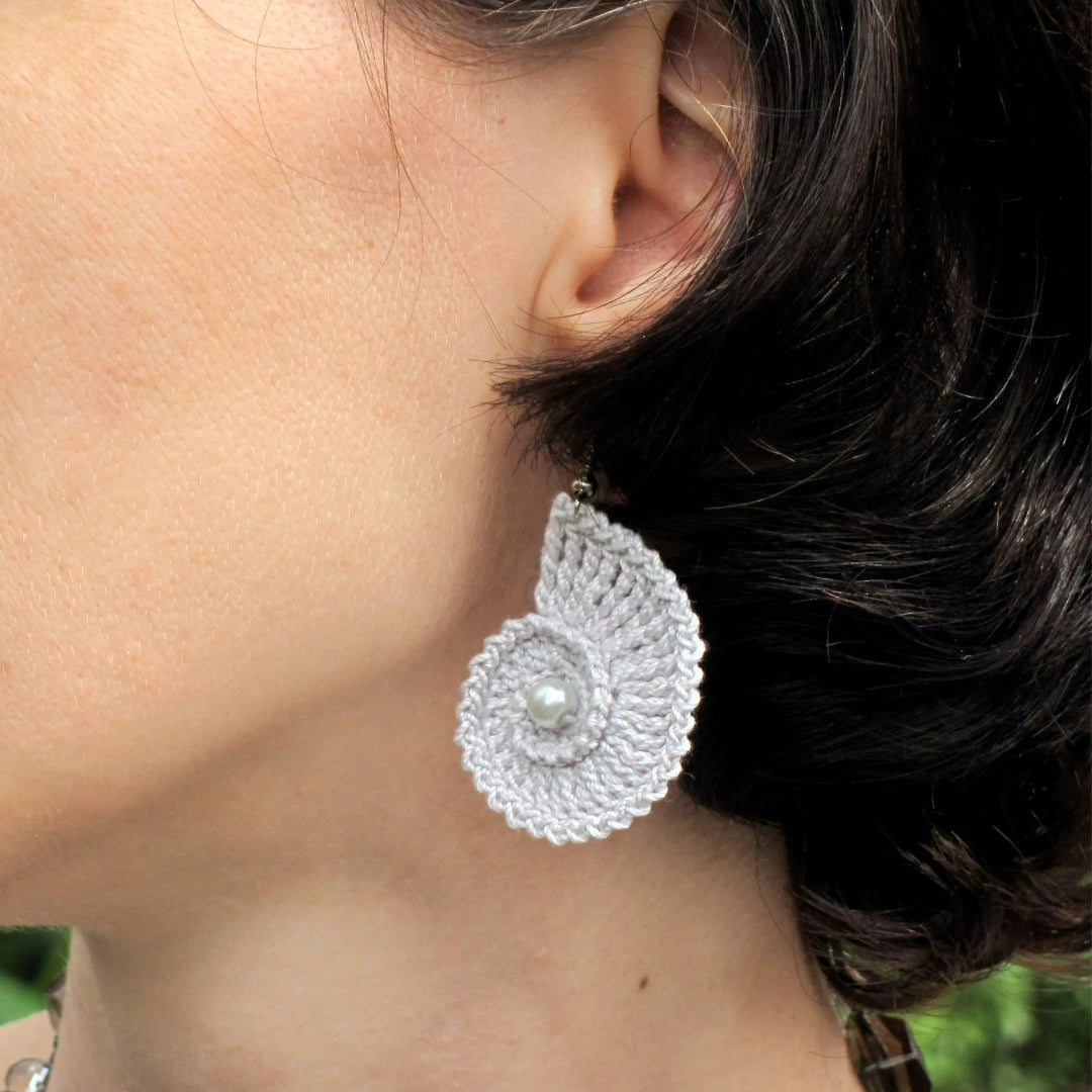 Coastal Seashell Earring Crochet Pattern