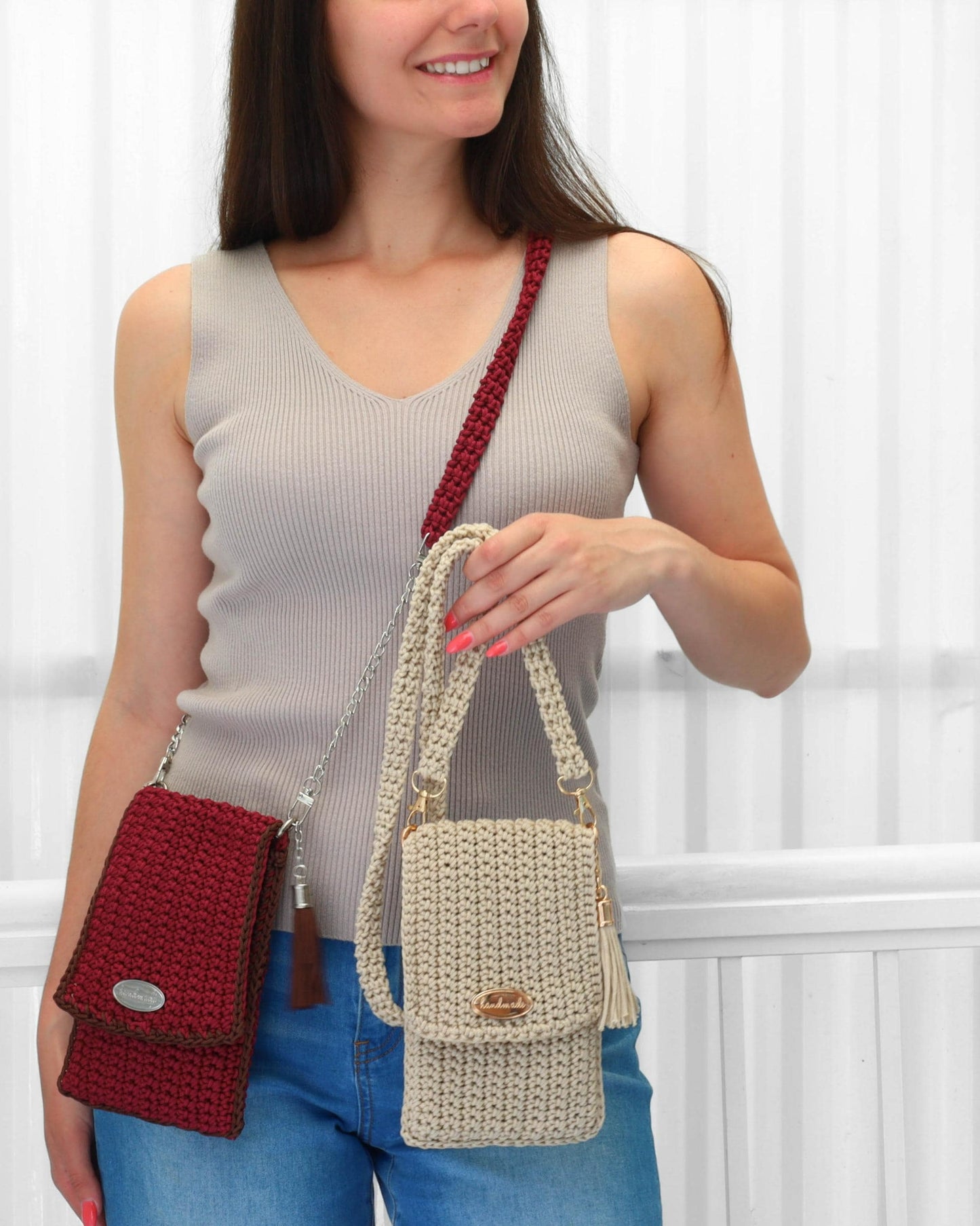 Crochet Crossbody Phone Purse