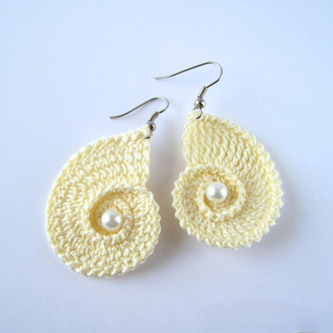 Coastal Seashell Earring Crochet Pattern