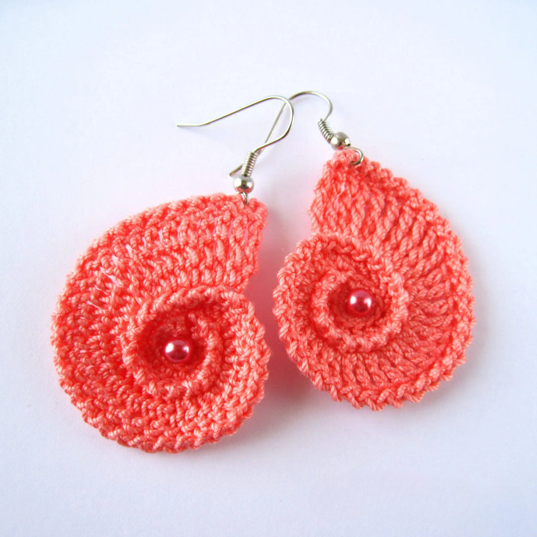 Coastal Seashell Earring Crochet Pattern
