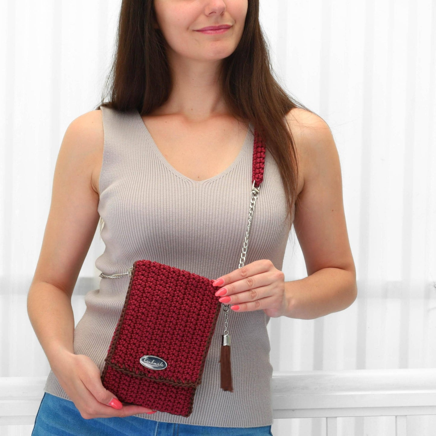 Crochet Crossbody Phone Purse