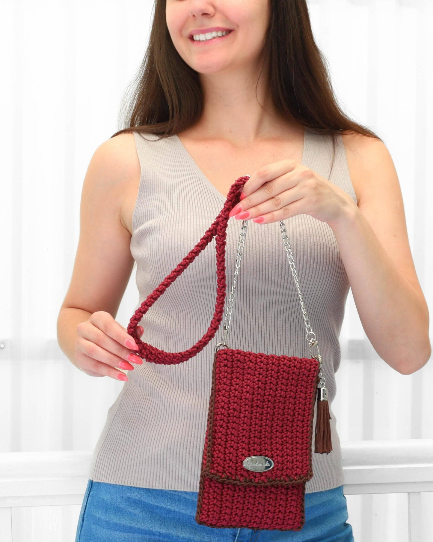 Crochet Crossbody Phone Purse